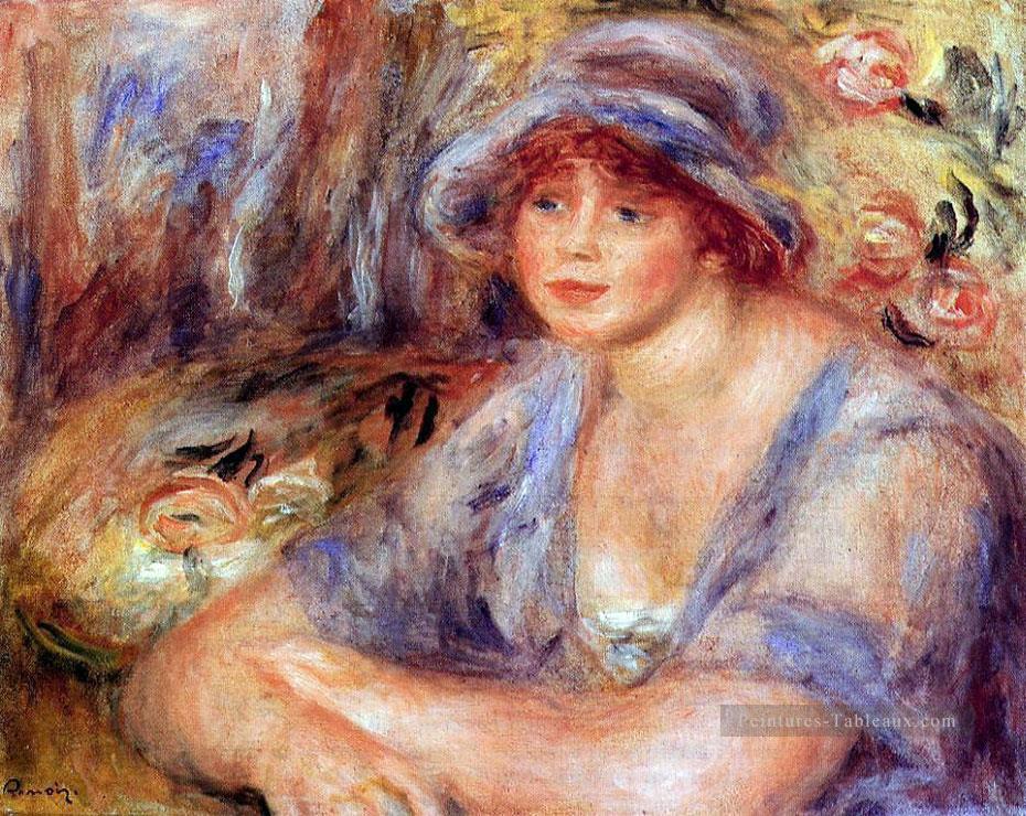andree en bleu Pierre Auguste Renoir Peintures à l'huile
